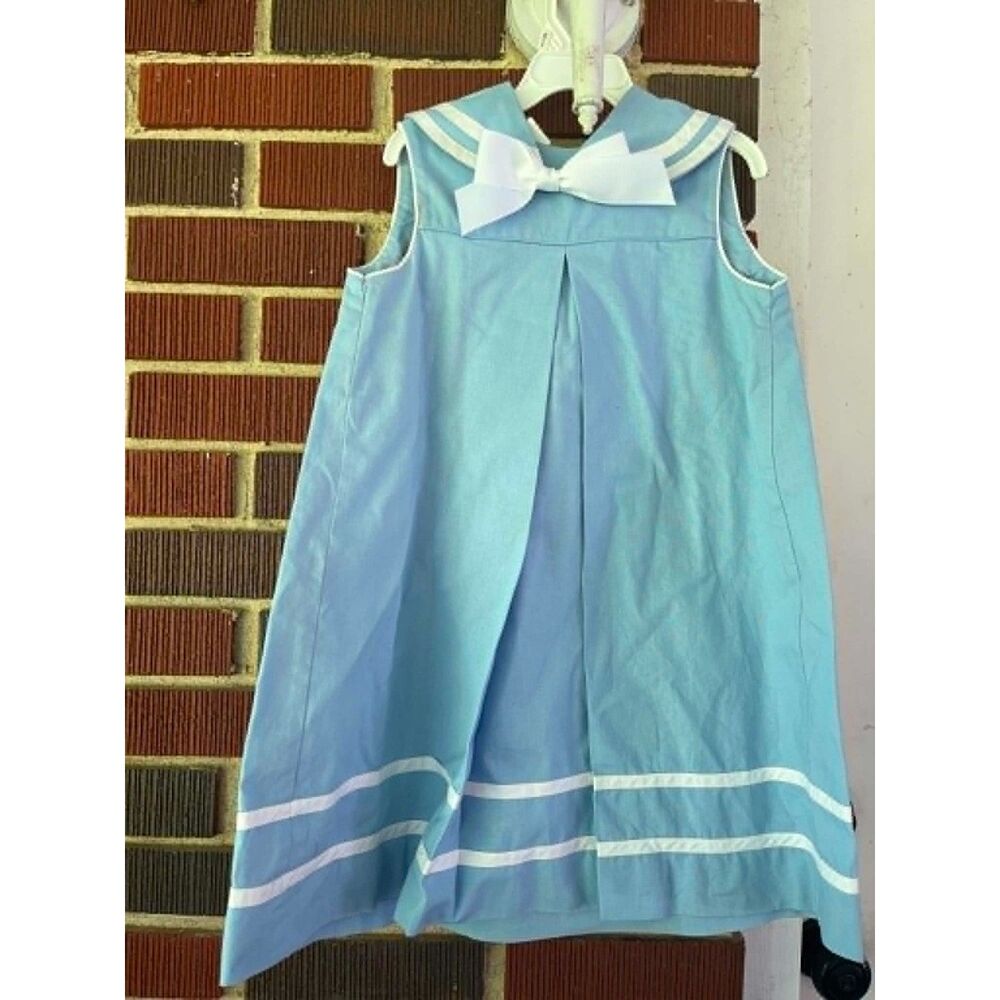 vintage lavender blue girls sailor dress